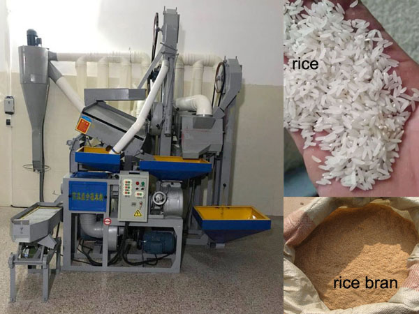 Small combined rice milling machine operating